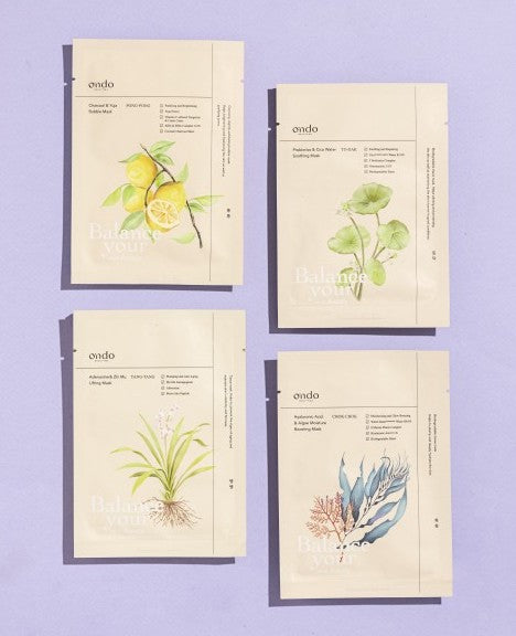 Pack de 4 masques en tissu Ondo Beauty 36.5